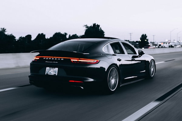 Luxury sports car on a Singapore road